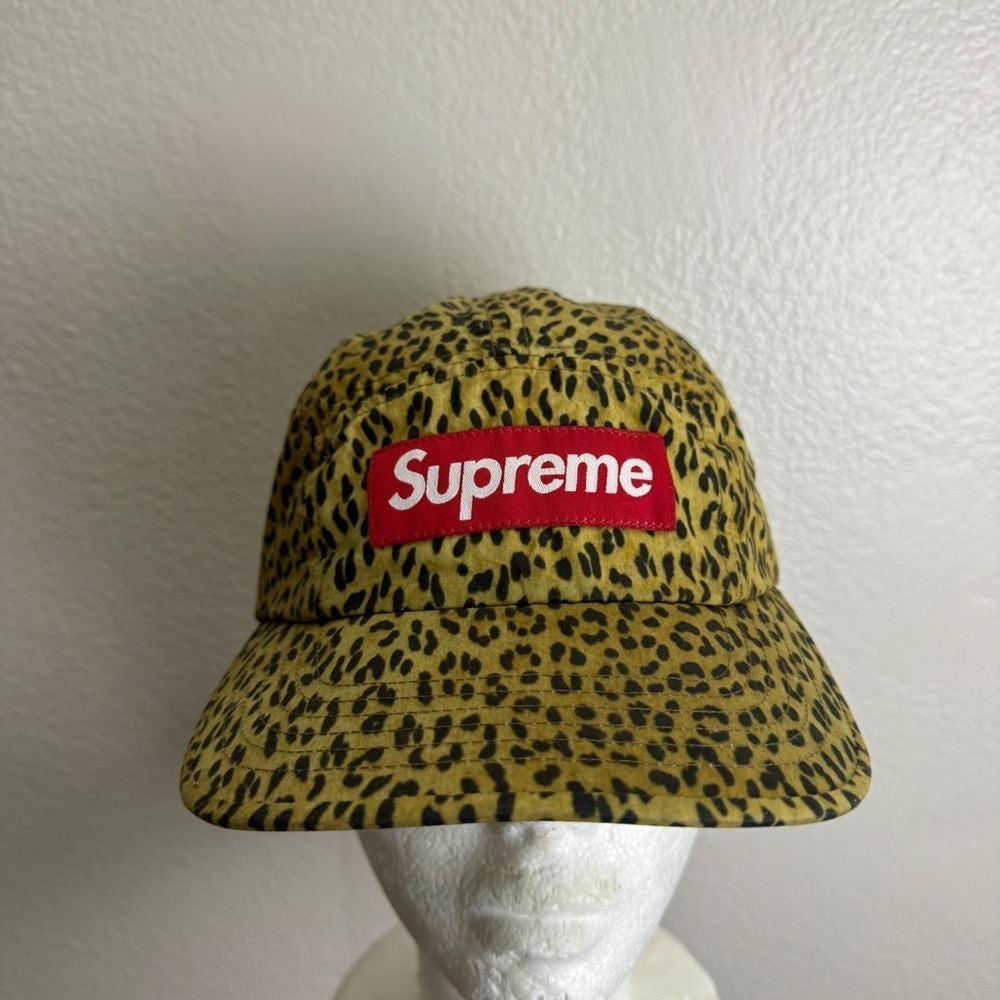 Supreme Barbour Waxed Cotton Camp Cap Leopard HTF